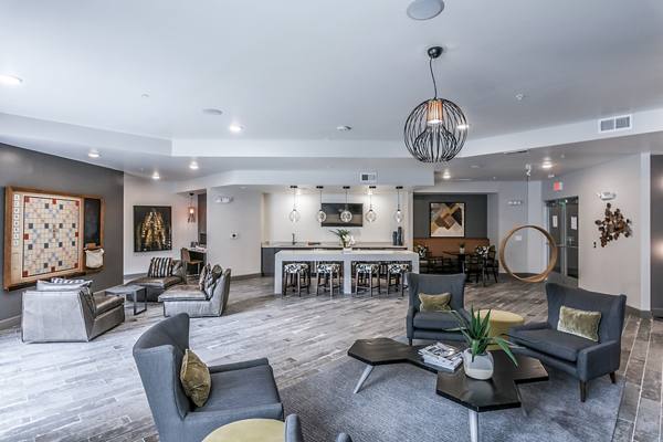clubhouse/game room at The Guthrie North Gulch Apartments