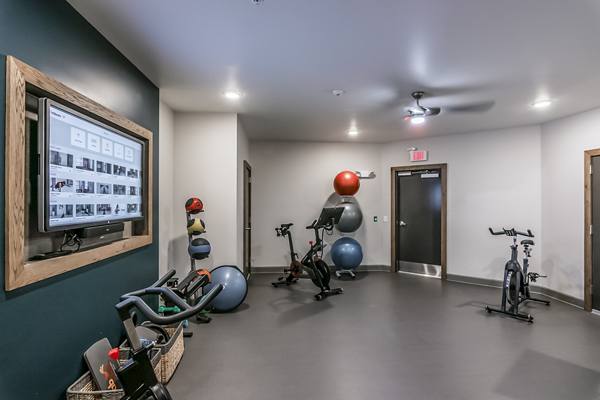 yoga/spin studio at The Guthrie North Gulch Apartments