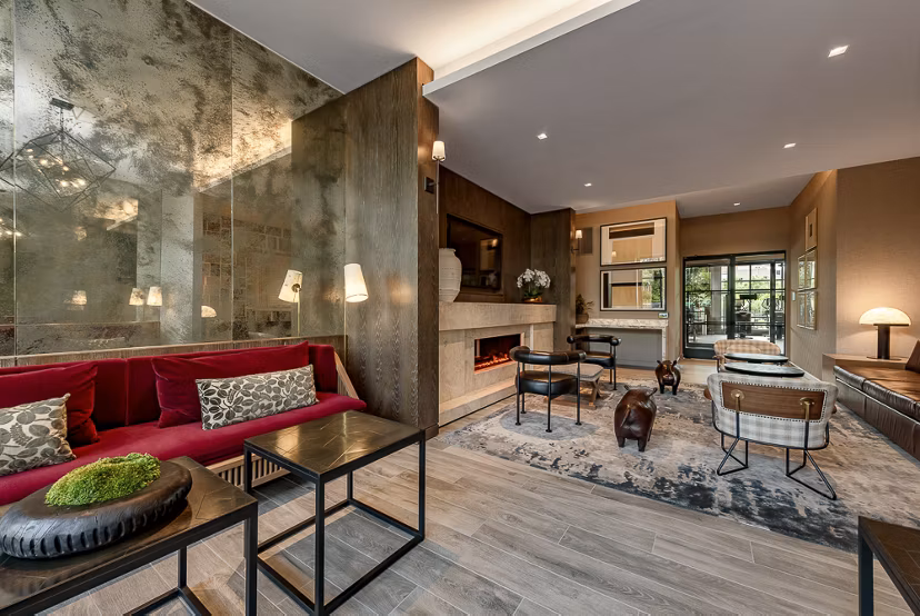 Elegant rooftop terrace with modern seating at GS Platform, offering stunning city views