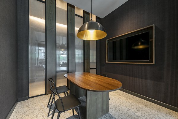Amenity-center with pool and gym at Platform Building 3, a luxury apartment community