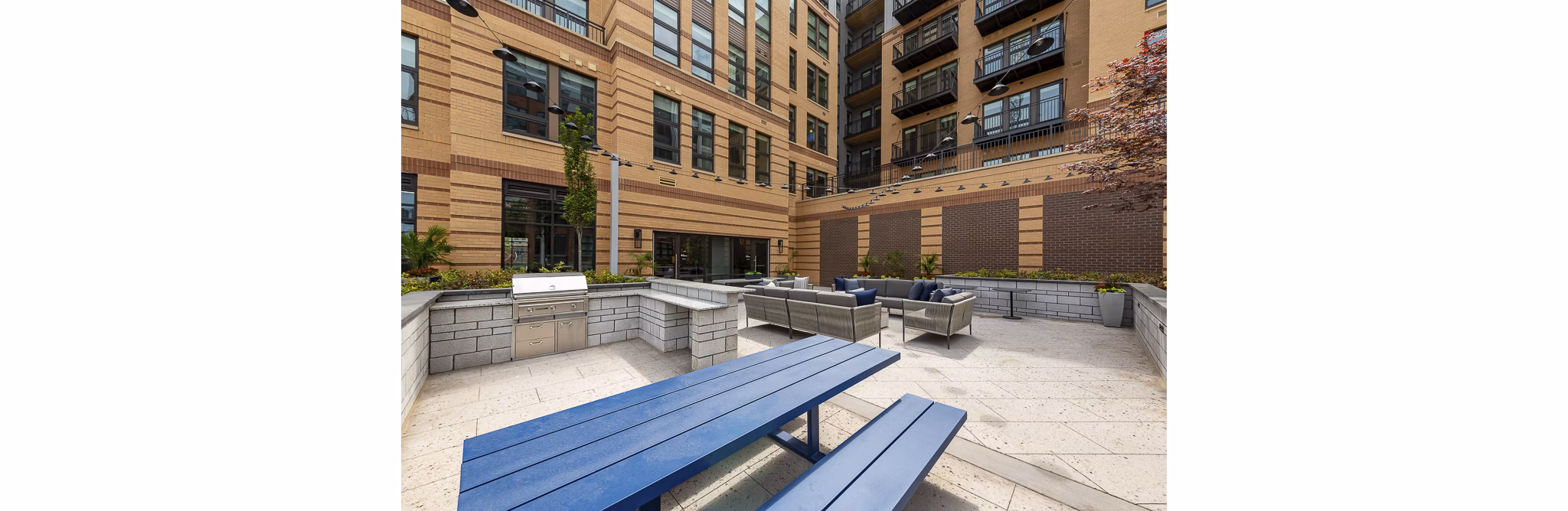 Modern fitness center with advanced equipment at GS Platform amenities, featuring spacious layout and sleek design for luxury apartment living