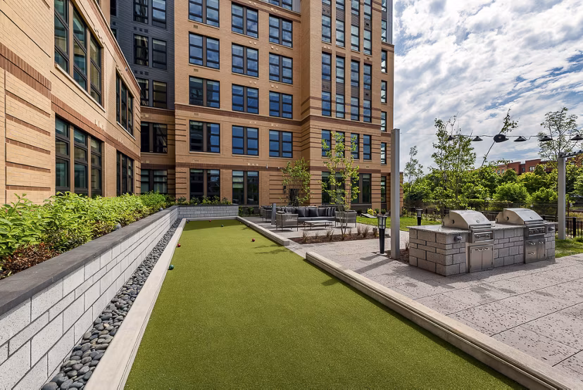 Spacious clubhouse with modern design at GS Platform luxury apartments, showcasing premium recreational amenities for residents
