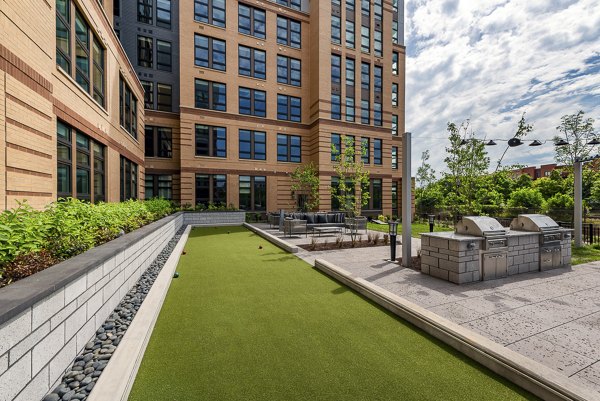 Spacious clubhouse with modern design at GS Platform luxury apartments, showcasing premium recreational amenities for residents