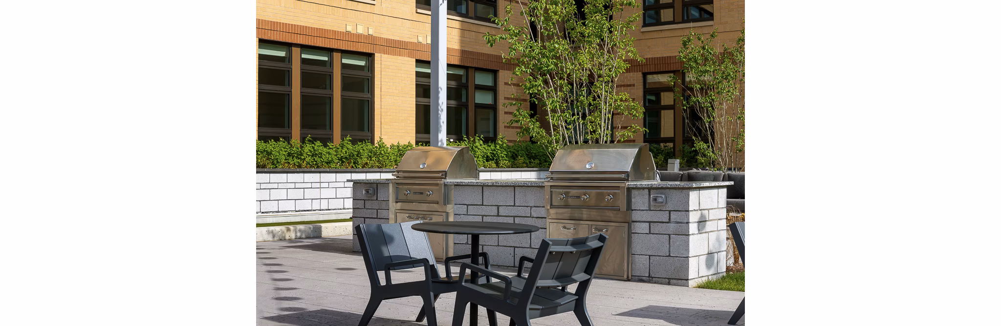 Stylish rooftop lounge with comfortable seating at GS Platform building 3 4
