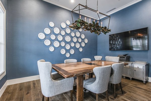 Clubhouse with modern furnishings and social spaces at Novel Lockwood Glen Apartments