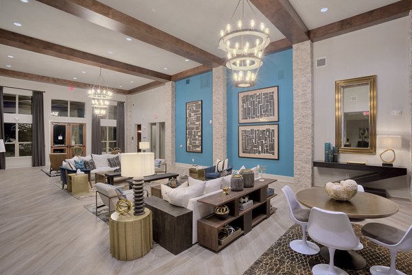 Clubhouse at Lakeview Villas Apartments featuring luxury seating and modern decor