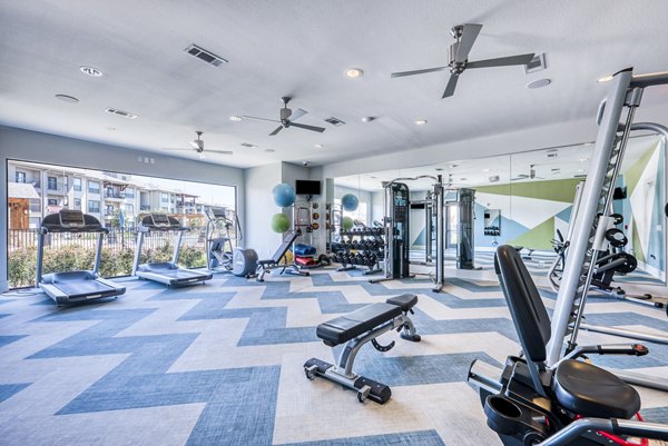State-of-the-art fitness center with modern equipment at Lakeview Villas Apartments
