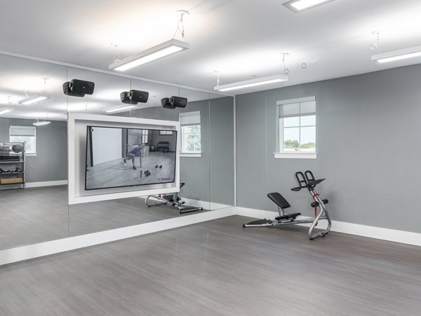 yoga/spin studio featuring state-of-the-art facilities at Overture West Ashley Apartments