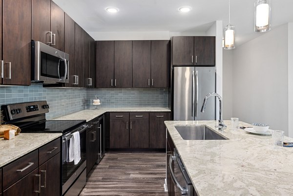 kitchen at Overture West Ashley Apartments