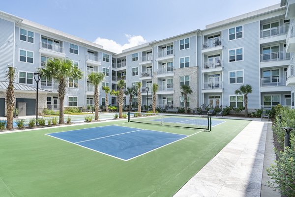 Sport court for basketball and pickleball at Overture West Ashley Apartments