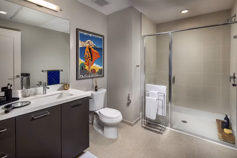 bathroom at AV8 Apartments 
