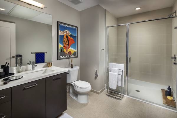 bathroom at AV8 Apartments