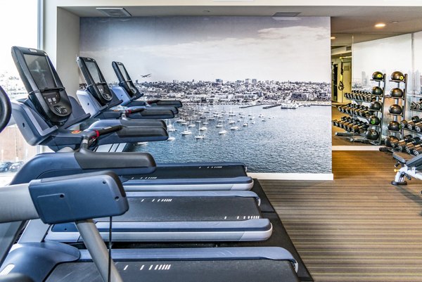 fitness center at AV8 Apartments