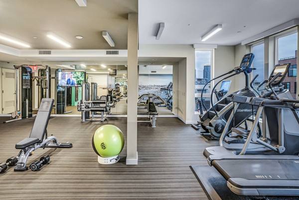 fitness center at AV8 Apartments