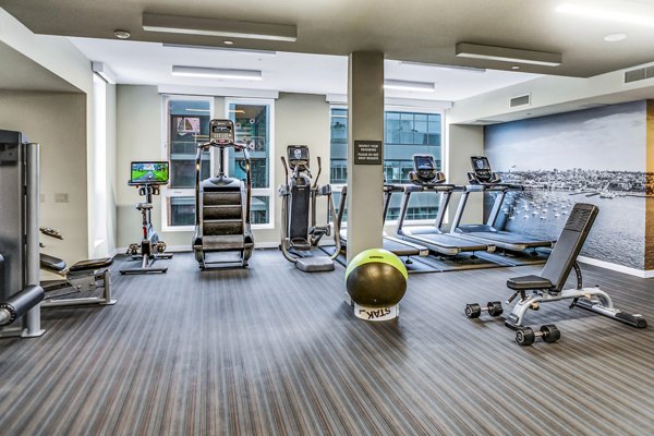 fitness center at AV8 Apartments