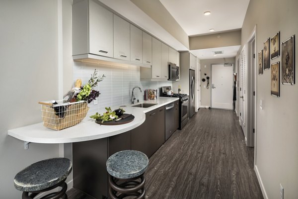 kitchen at AV8 Apartments