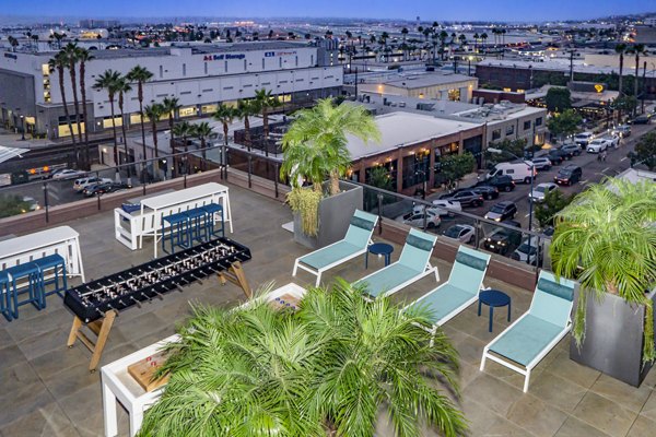 patio at AV8 Apartments