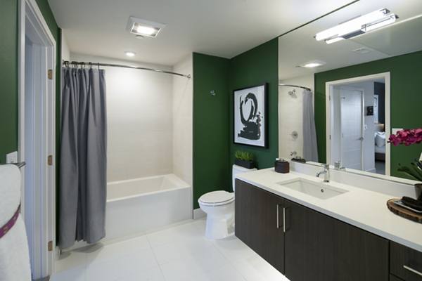 bathroom at The Cardinal Apartments