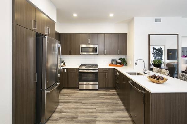 kitchen at The Cardinal Apartments