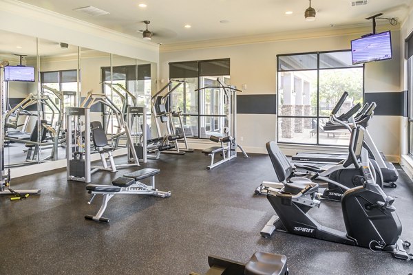 fitness center at The Meadows at HomePlace Apartments