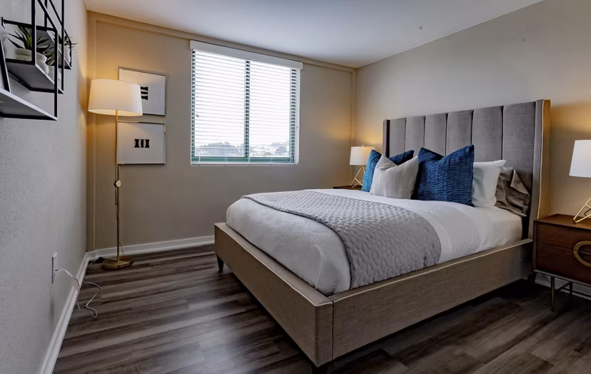 bedroom at The Fillmore Center Apartments