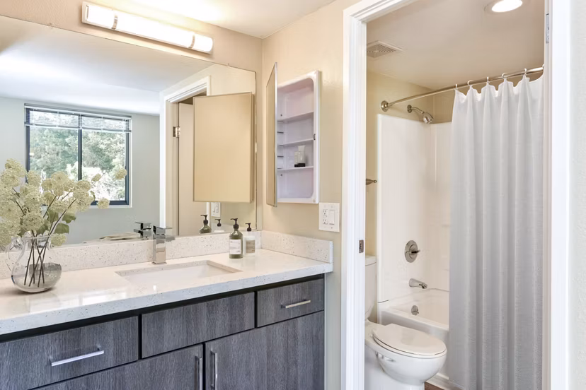 bathroom at The Fillmore Center Apartments