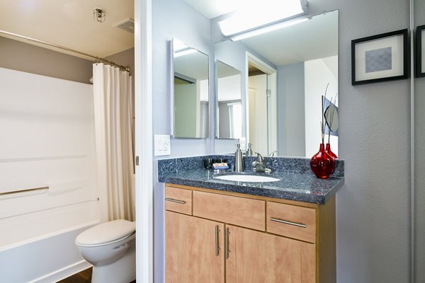 bathroom at The Fillmore Center Apartments               