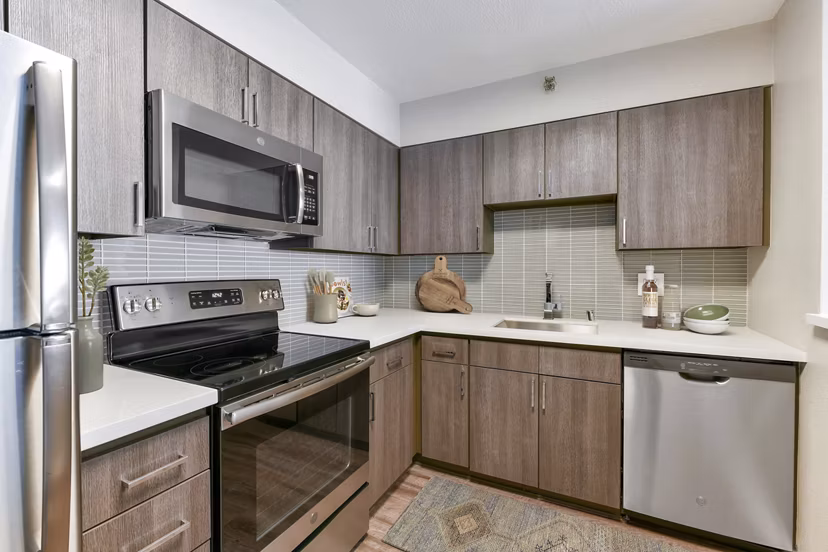kitchen at The Fillmore Center Apartments