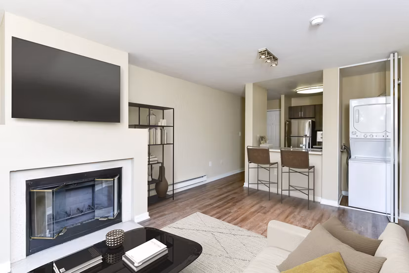 living room at The Fillmore Center Apartments