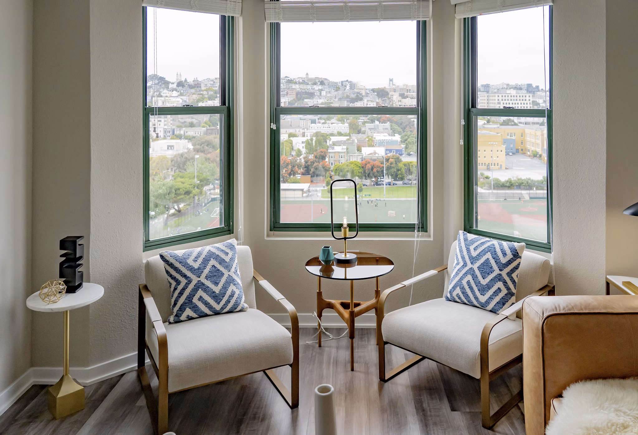 living room at The Fillmore Center Apartments