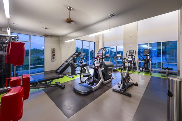 Fitness center with state-of-the-art equipment at Encore Montrose Apartments