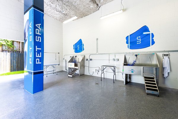 Dog wash station for convenient pet care at Encore Montrose Apartments