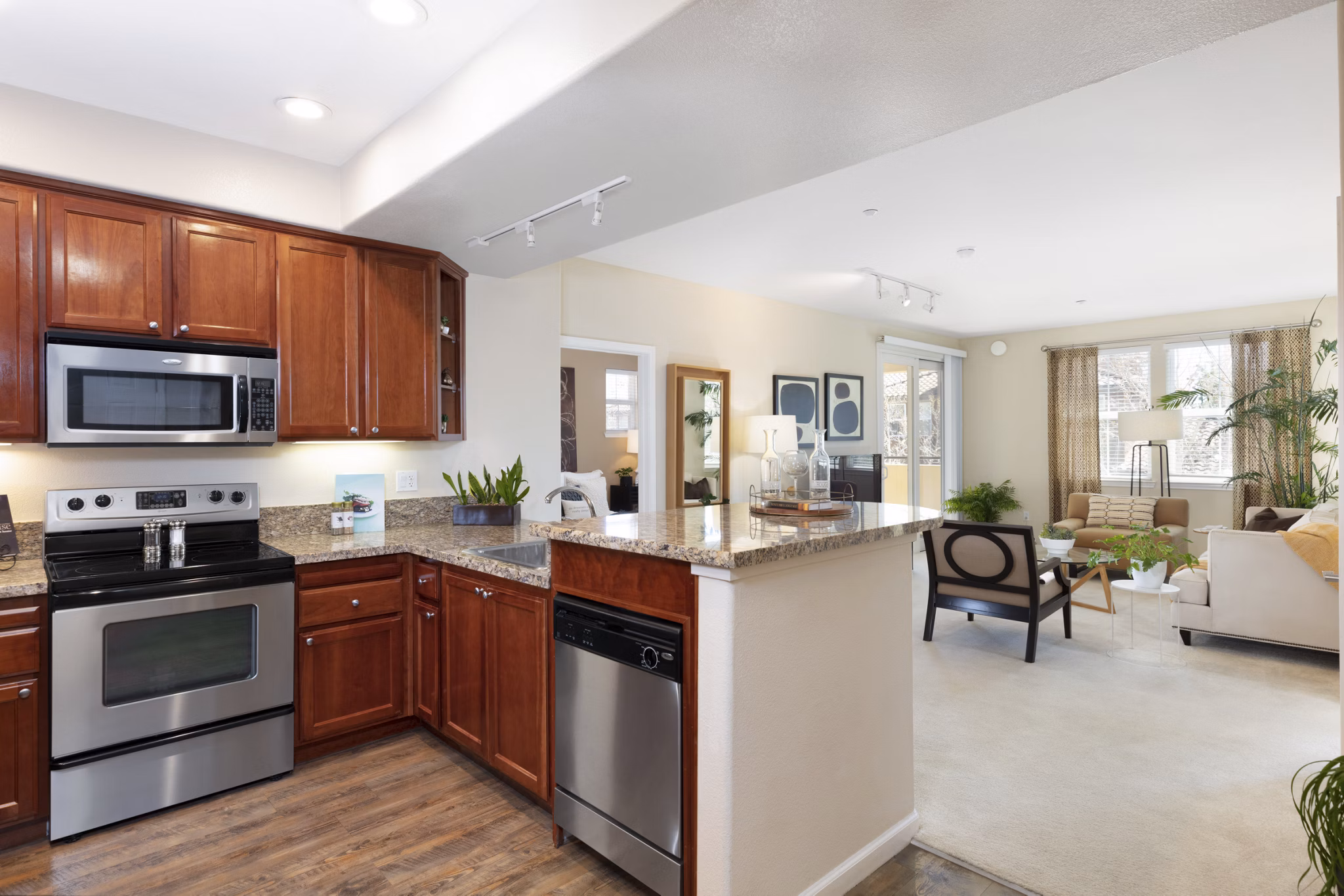 Stylish kitchen featuring modern appliances at Aventino Apartments luxury residence