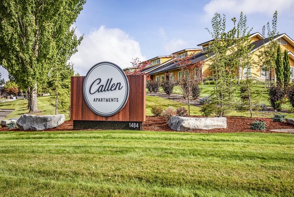 Signage at Callen Apartments: Modern luxury apartment community in a prime urban location