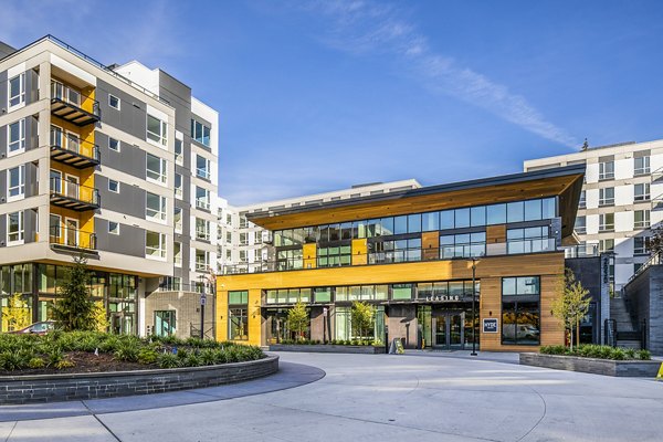 building exterior at Hyde Square Apartments