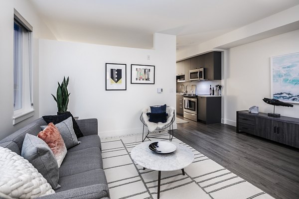 living room at Hyde Square Apartments