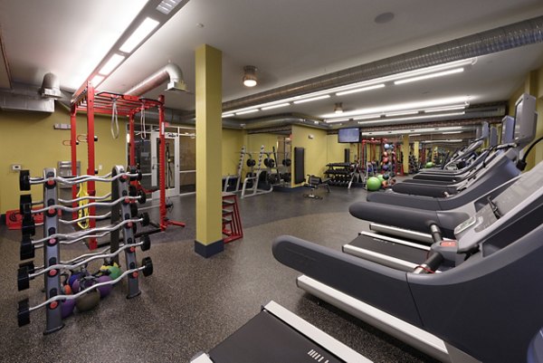 fitness center at Station 650 Apartments
