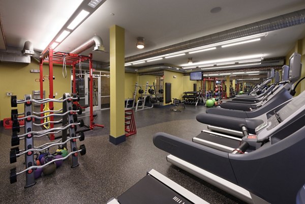 Modern fitness center featuring state-of-the-art equipment at Station 650 Apartments