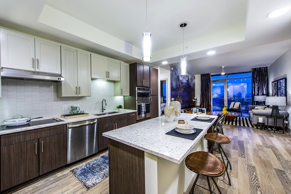 kitchen at Latitude Med Center Apartments