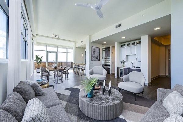 living room at Latitude Med Center Apartments