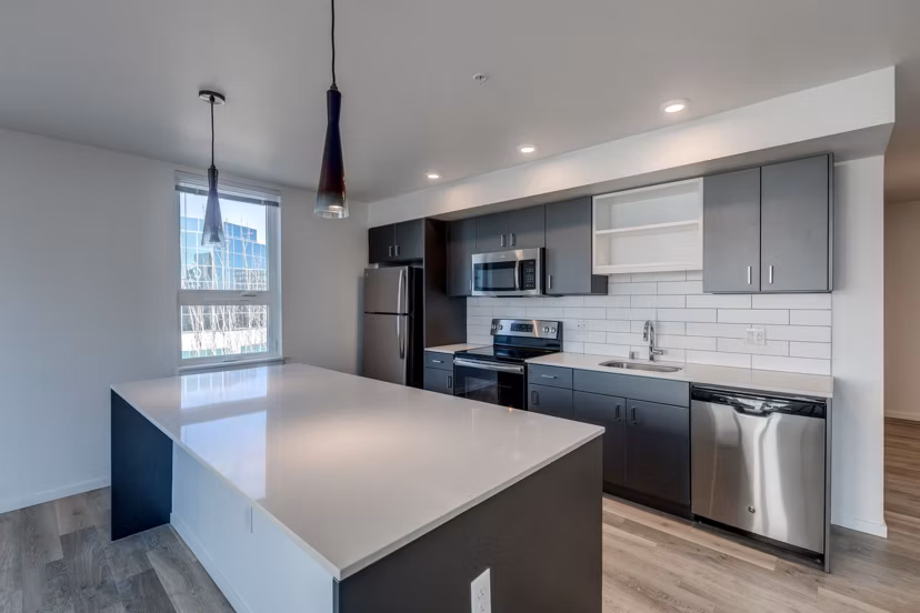 kitchen at Zig Apartments