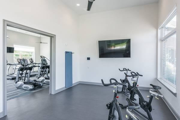 yoga/spin studio at The Banks At West Fork Apartments      