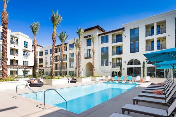 Resort-style pool at Avila Apartments offering luxury amenities