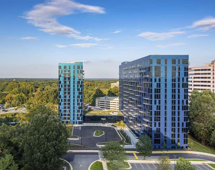 building at Exo Apartments