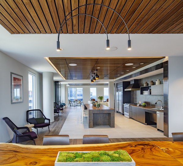 Clubhouse featuring modern design and social spaces at Exo Apartments, a luxury community ideal for gatherings and events