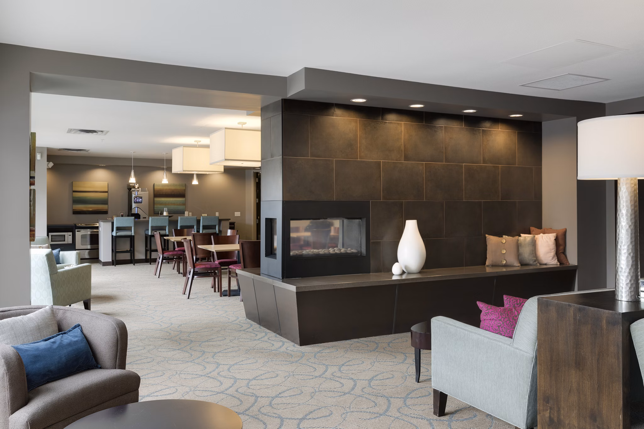Modern clubhouse featuring elegant decor at Ellipse on Excelsior apartments