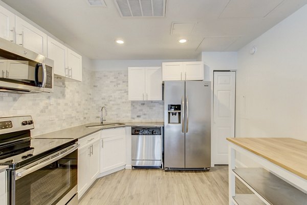 kitchen at Historic Electric Building Apartments