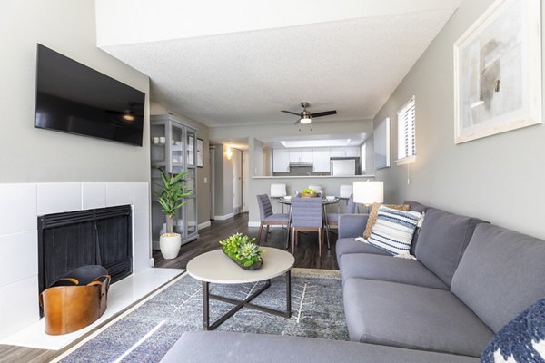 living room at Reflections on 92nd Apartments