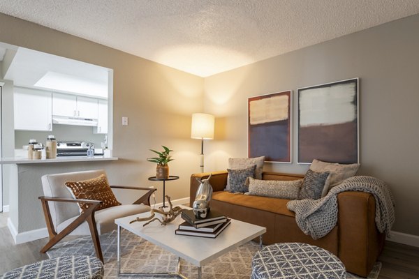 living room at Reflections on 92nd Apartments