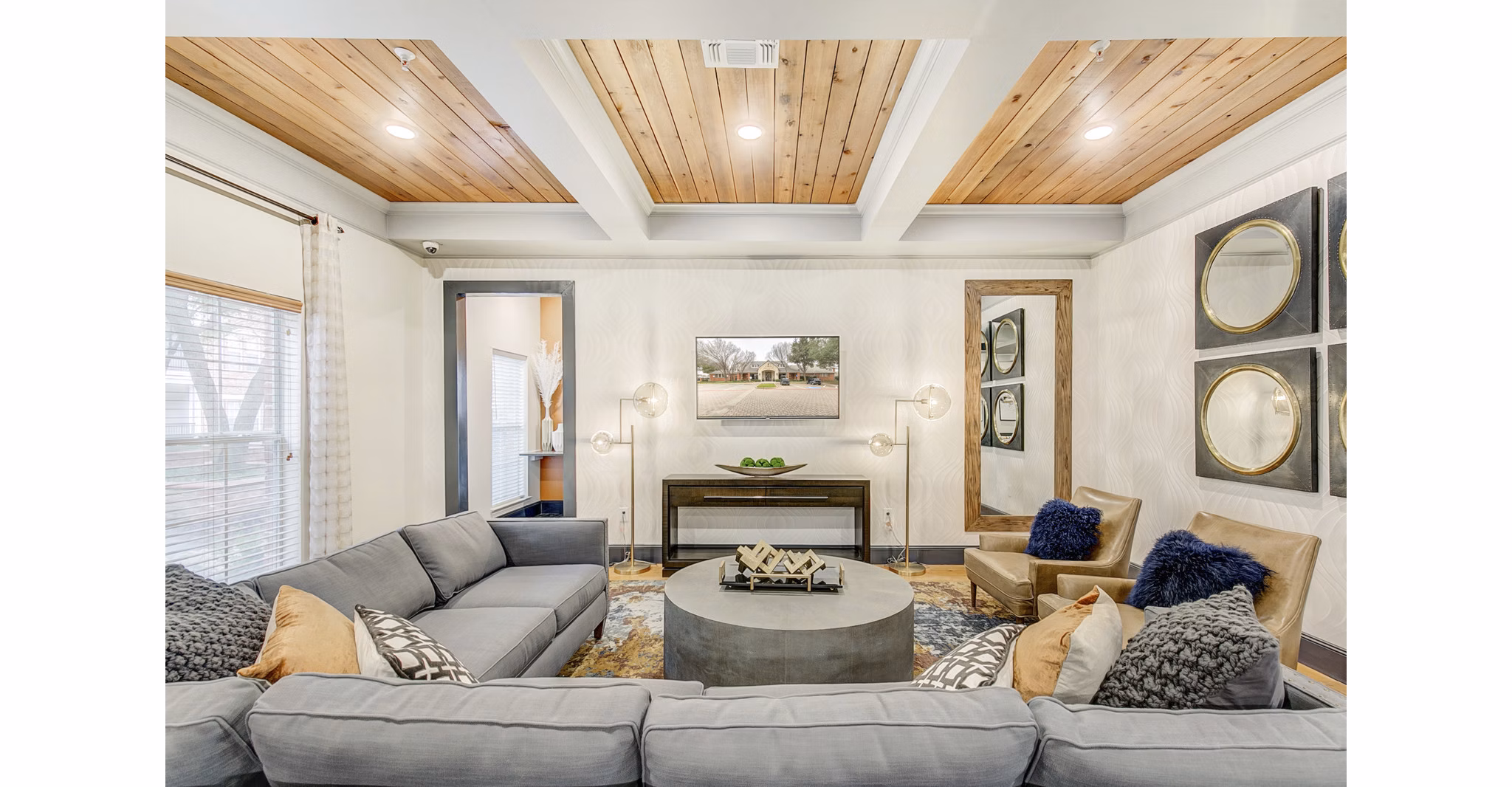 Elegant clubhouse with cozy seating areas at St Marin Apartments